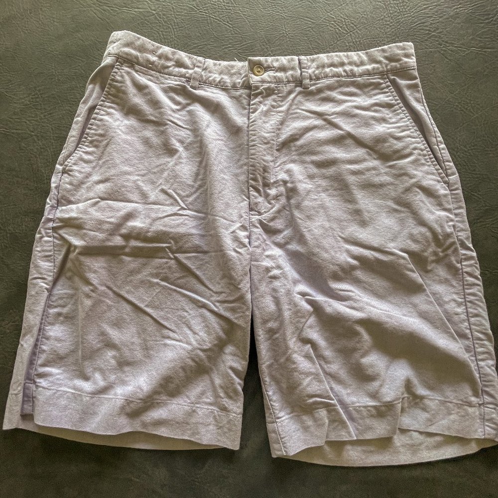 Polo Ralph Lauren, Men's Linen Shorts, Blue, Light Blue, Size 34